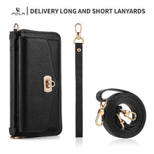 Lade das Bild in den Galerie-Viewer, Casekis Multifunction Tote Crossbody Solid Color Phone Bag Black