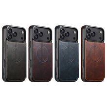 Load image into Gallery viewer, Casekis Leather Wallet MagSafe Phone Case Brown