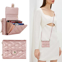 Load image into Gallery viewer, Casekis Crossbody Cardholder Phone Case For Galaxy Z Flip 4 Rose Gold