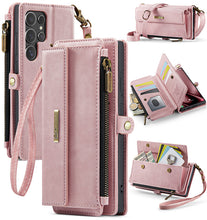 Lade das Bild in den Galerie-Viewer, Casekis Crossbody Leather Wallet RFID Phone Case Pink