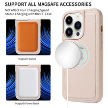 Lade das Bild in den Galerie-Viewer, Casekis Cardholder Case with Wrist Strap,Compatible with MagSafe,Zipper Pocket,Beige