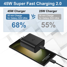 Load image into Gallery viewer, Casekis 45W Samsung Super Fast Charger with 6.6ft Type-C Cable