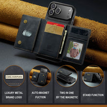 Lade das Bild in den Galerie-Viewer, Casekis Magnetic Wallet Detachable Phone Case Black