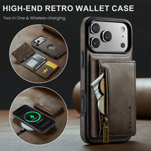 Load image into Gallery viewer, Casekis RFID Magnetic Detachable Leather Wallet Phone Case Coffee