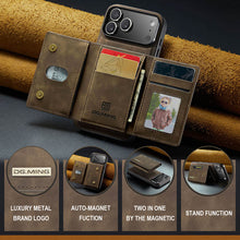 Lade das Bild in den Galerie-Viewer, Casekis Magnetic Wallet Detachable Phone Case Coffee