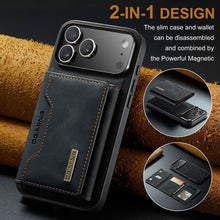 Lade das Bild in den Galerie-Viewer, Casekis Magnetic Wallet Detachable Phone Case Black