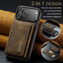 Lade das Bild in den Galerie-Viewer, Casekis Magnetic Wallet Detachable Phone Case Coffee