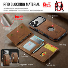 Lade das Bild in den Galerie-Viewer, Casekis RFID Magnetic Detachable Leather Wallet Phone Case Brown
