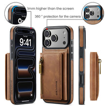 Lade das Bild in den Galerie-Viewer, Casekis RFID Magnetic Detachable Leather Wallet Phone Case Brown