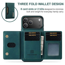 Load image into Gallery viewer, Casekis Magnetic Wallet Detachable Phone Case Green