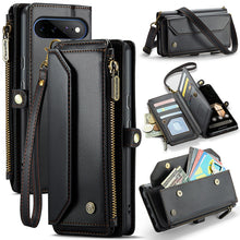 Load image into Gallery viewer, Casekis Cardholer Zipper Wallet Crossbody Phone Case Black