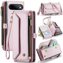 Lade das Bild in den Galerie-Viewer, Casekis Cardholer Zipper Wallet Crossbody Phone Case Pink