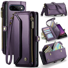 Lade das Bild in den Galerie-Viewer, Casekis Cardholer Zipper Wallet Crossbody Phone Case Purple