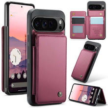 Load image into Gallery viewer, Casekis RFID Cardholder Wallet Phone Case Red Wine