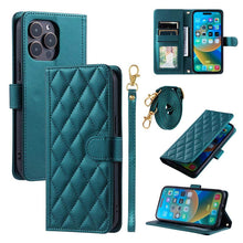 Lade das Bild in den Galerie-Viewer, Casekis 3 Card Leather Crossbody Wallet Phone Case Green