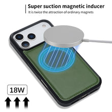 Load image into Gallery viewer, CASEKIS 2-in-1 Magnetic Detachable Wallet Case with RFID Blocking, 16 Card Slots & Zipper Pocket Green