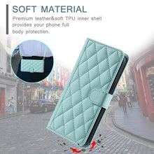 Lade das Bild in den Galerie-Viewer, Casekis 3 Card Leather Crossbody Wallet Phone Case Mint Green
