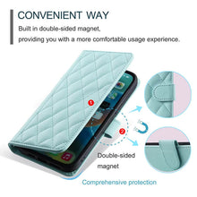 Lade das Bild in den Galerie-Viewer, Casekis 3 Card Leather Crossbody Wallet Phone Case Mint Green