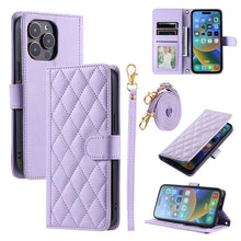 Lade das Bild in den Galerie-Viewer, Casekis 3 Card Leather Crossbody Wallet Phone Case Purple