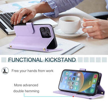 Lade das Bild in den Galerie-Viewer, Casekis 3 Card Leather Crossbody Wallet Phone Case Purple