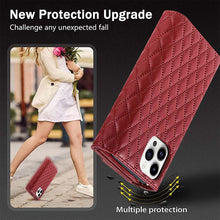 Lade das Bild in den Galerie-Viewer, Casekis 7-Slot Foldable Crossbody Wallet Phone Case Red
