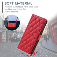 Lade das Bild in den Galerie-Viewer, Casekis 3 Card Leather Crossbody Wallet Phone Case Red
