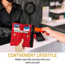 Lade das Bild in den Galerie-Viewer, Casekis Crossbody 9 Card Holder Phone Case Red