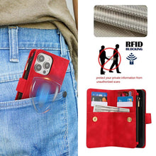 Lade das Bild in den Galerie-Viewer, Casekis Crossbody 9 Card Holder Phone Case Red