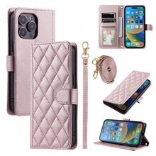 Lade das Bild in den Galerie-Viewer, Casekis 3 Card Leather Crossbody Wallet Phone Case Rose Gold