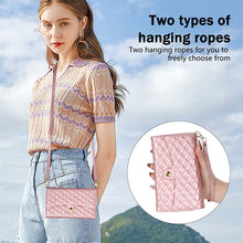 Lade das Bild in den Galerie-Viewer, Casekis 7-Slot Foldable Crossbody Wallet Phone Case Rose Gold