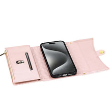 Lade das Bild in den Galerie-Viewer, Casekis 7-Slot Foldable Crossbody Wallet Phone Case Rose Gold