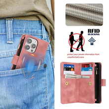 Lade das Bild in den Galerie-Viewer, Casekis Crossbody 9 Card Holder Phone Case Rose Gold