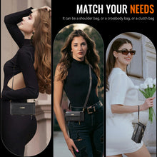 Lade das Bild in den Galerie-Viewer, Casekis Crossbody Leather Wallet RFID Phone Case Black