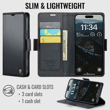 Load image into Gallery viewer, Casekis RFID Cardholder Phone Case Black