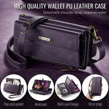 Lade das Bild in den Galerie-Viewer, Casekis Crossbody Leather Wallet RFID Phone Case Purple