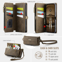 Lade das Bild in den Galerie-Viewer, Casekis Crossbody Leather Wallet RFID Phone Case Brown