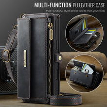 Lade das Bild in den Galerie-Viewer, Casekis Crossbody Leather Wallet RFID Phone Case Black