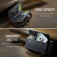 Lade das Bild in den Galerie-Viewer, Casekis Crossbody Leather Wallet RFID Phone Case Black
