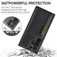 Lade das Bild in den Galerie-Viewer, Casekis RFID Magnetic Detachable Leather Wallet Phone Case Black