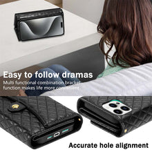 Lade das Bild in den Galerie-Viewer, Casekis 7-Slot Foldable Crossbody Wallet Phone Case Black