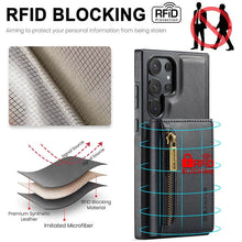 Lade das Bild in den Galerie-Viewer, Casekis RFID Magnetic Detachable Leather Wallet Phone Case Black