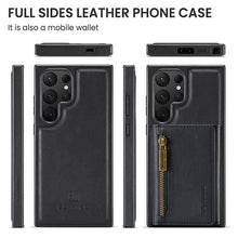 Lade das Bild in den Galerie-Viewer, Casekis RFID Magnetic Detachable Leather Wallet Phone Case Black