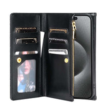 Lade das Bild in den Galerie-Viewer, Casekis 7-Slot Foldable Crossbody Wallet Phone Case Black