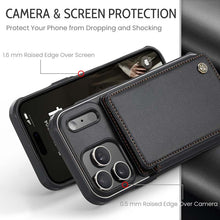Load image into Gallery viewer, Casekis RFID Cardholder Wallet Phone Case Black