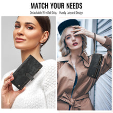 Load image into Gallery viewer, Casekis Leather Zipper Phone Case Black