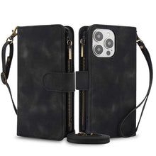 Lade das Bild in den Galerie-Viewer, Casekis Crossbody 9 Card Holder Phone Case Black
