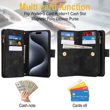Lade das Bild in den Galerie-Viewer, Casekis Crossbody 9 Card Holder Phone Case Black