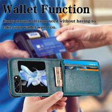 Lade das Bild in den Galerie-Viewer, Casekis Folding Multi-card Leather Case for Galaxy Z Flip 6 5G