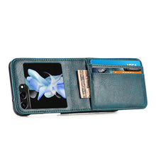 Lade das Bild in den Galerie-Viewer, Casekis Folding Multi-card Leather Case for Galaxy Z Flip 6 5G