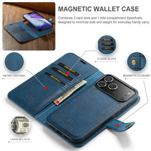Load image into Gallery viewer, Casekis Detachable Leather Wallet Phone Case Blue